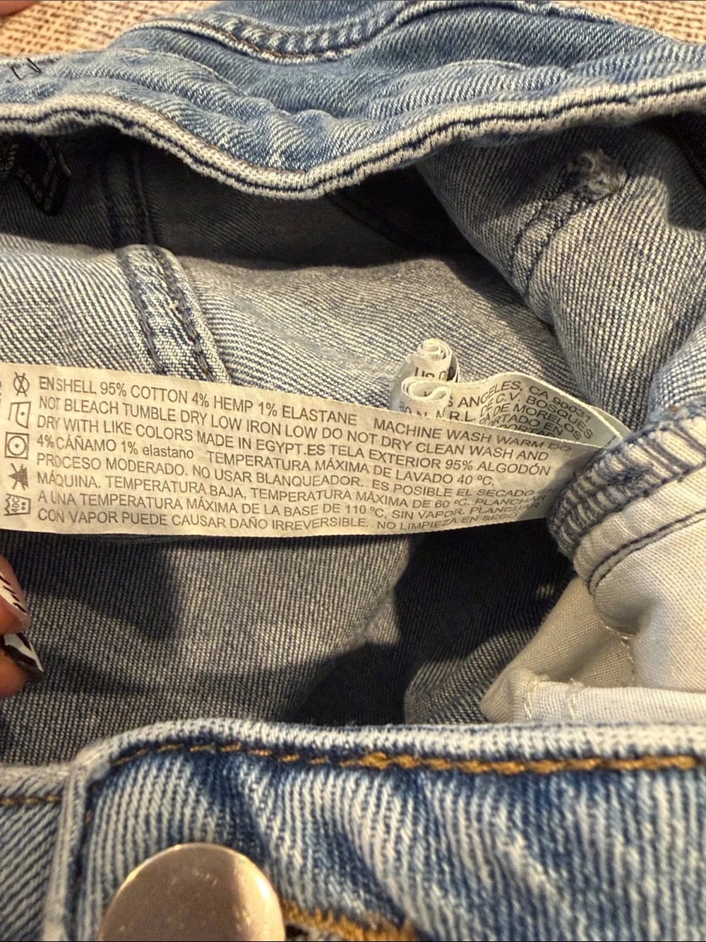 Men's Straight Light Blue Distressed Jeans